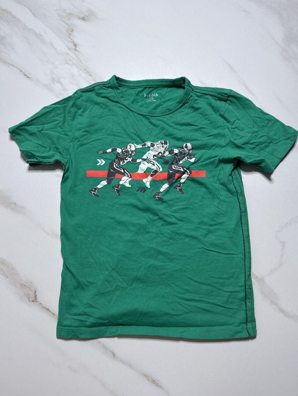 Kidpik Green Logo T Shirt - Boys Large
